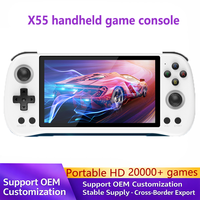 Consola de Juegos Retro Portátil Powkiddy X55 con Linux, RK3566, Pantalla IPS de 5.5 Pulgadas, Soporte WiFi, Conexión a TV HD, Batería de 4000 mAh