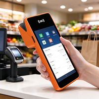 Terminal de point de vente Android portable 5,45 pouces MT8766V avec écran tactile capacitif, NFC, caisse enregistreuse mobile, appareil de paiement, garantie 1 an