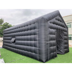 Black <b>Inflatable</b> Cube Wedding Tent Square Gazebo Event Room Big Mobile Portable Night Club Party Pavilion for Backyard Ten - Product Image 1