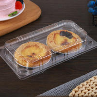 Fabricant de tarte aux œufs en plastique transparent à clapet Boîte d'emballage alimentaire jetable Blister Conteneur de gaufrage 2/4/6 trous Design pour