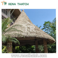 Toit en chaume synthétique artificiel de Bali, bar Tiki Hut, parasol en chaume artificiel pour restaurant de plage, zoo, complexe hôtelier
