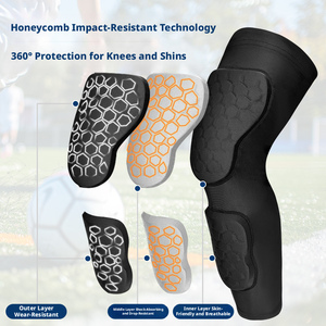 Genouillères de sport avec rembourrage en mousse alvéolée, protection antidérapante en silicone respirante pour la protection sportive – Vente en gros - Product Image 4