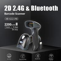 Lecteur de codes-barres sans fil 2D Syble XB-6221RB, lecteur de codes-barres USB, lecteur de codes QR sans fil, fabriqué par Syble