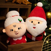 Père Noël, Mère Noël, Bonhomme de neige, Élan, Peluche en tissu, rembourrée en coton PP, 31-50 cm, Cadeau de Noël