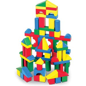 Melissa & Doug Wooden <b>Building</b> <b>Blocks</b> 100-Piece Set Sorting Stacking Toys For Toddlers Age 2 4 Years Construction Toy - Product Image 1