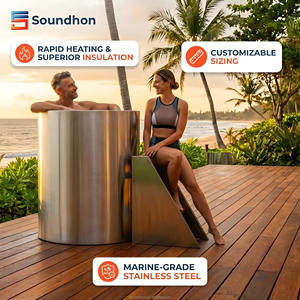 304 RVS badkuip, 2,5m dikke wand, dubbelwandig isolatieontwerp voor koud buitenbad - Product Image 1