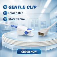 Compatible avec le capteur Spo2 Datex Ohmeda OXY-F-DB SAF-F, clip de doigt pour adulte, sonde réutilisable à 9 broches, 3,0 m, pour usage patient