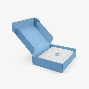 Dropshipping Personalizado Logotipo Branco Eco-friendly Papel Ondulado Caixas De Transporte Para Embalagem De Presente De Natal