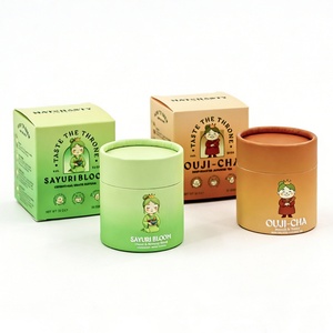 Custom Flower Tea Paper Cylinder <b>Box</b> with <b>Matching</b> Paper Cardboard <b>Box</b> Luxury Gift Cardboard Packaging Set for Herbal Tea - Product Image 4