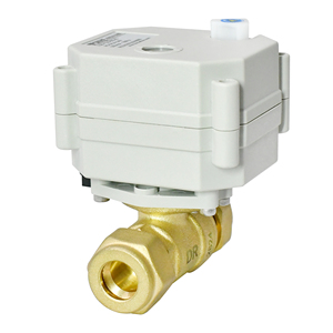 IP67 CE CR201 2-draads DC12V/24V 2-weg DN15 DN20 BSP elektrische kogelkraan motorbesturing messing behuizing kogelkraan - Product Image 1