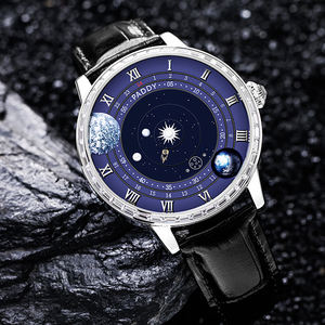 Reloj de Hombre de Lujo OEM de Acero Inoxidable, Movimiento Miyota, Cristal de Zafiro, Resistente al Agua 3ATM, Correa de Cuero Vacuno - Product Image 4