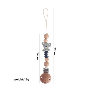 <strong>Personalised</strong> Name Silicone Koala Beads Pacifier Clip Colorful Pacifier Chain for Baby Teething Soother Chew Toy <strong>Dummy</strong> Clips - Product Image 5
