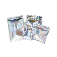 Sac d'emballage en plastique électronique à fermeture éclair en mylar holographique personnalisé sac à fermeture éclair pour bijoux avec logo pour écouteurs et montres intelligentes