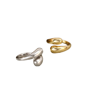 925 Sterling Silver Gold Plated Zircon <b>Dome</b> <b>Ring</b> for Women's Wedding Trendy Jewelry - Product Image 1