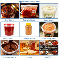 Machine de remplissage automatique de seaux de 5 à 10 kg pour liquides et pâtes, équipement de pesage pour sauces, vinaigrettes, sirops de chocolat