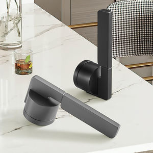 Alliage <span class=keywords><strong>de</strong></span> zinc noir mat intérieur levier avant poignée <span class=keywords><strong>de</strong></span> <span class=keywords><strong>porte</strong></span> en laiton cylindre accessoires poignée <span class=keywords><strong>de</strong></span> <span class=keywords><strong>porte</strong></span> Rosette serrure ensemble pour <span class=keywords><strong>porte</strong></span> en bois - Product Image 1