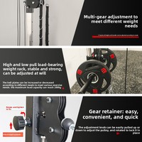 Machine de musculation multi-stations à poulie en acier pour usage domestique : Lat Pulldown, exercices pour le dos large, press d'épaules, press de poitrine, extension triceps