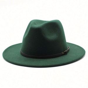 Cheap Wide Brim Fedora Hats Colors High Quality Wholesale Faux Wool Felt Fedora Hats - Product Image 6