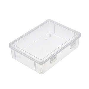 PP Transparente Rechteckige Plastik-Aktenbox Schreibtisch-<span class=keywords><strong>Organizer</strong></span> Aufbewahrungsbox mit Deckel Staubdicht Modernes Design Verschiedene Spezifikationen - Product Image 5