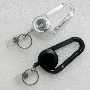 P033 ABS Retractable Keychain Creative Pring-loaded Keychain Hook Portable Nylon Retractable Cord Hook Home Outdoor Tool