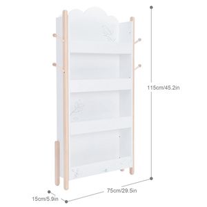 4-stöckiges Baby-Bücherregal aus Holz, Kidcraft Bücherregal Weiß, Beliebtes Bücherregal, Holzregal, Hochwertiges Modernes Kinderbücherregal - Product Image 4