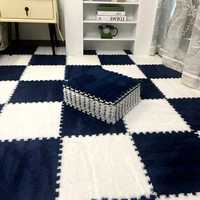 Tapis en mousse pelucheuse en gros, grand format, style luxueux, étanche, antidérapant, épais, carré, pour chambre et balcon, avec processus de jonction