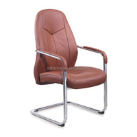 Chaise de bureau en cuir PU de base écologique sans roues/fauteuil en cuir HY1381