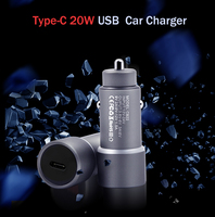 Chargeur de voiture rapide 20W Type-C PD 3.0 avec boîtier métallique - Adaptateur de voiture