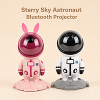 Lampe de bureau décorative à projection d'étoiles romantique astronaute - Étoiles colorées sur l'atmosphère du ciel - Lumière de nuit USB pour chambre à coucher