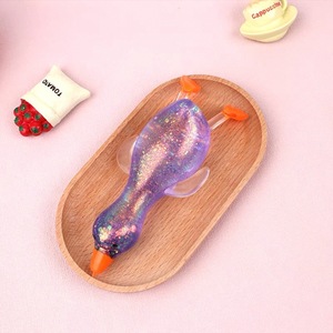 Jouet à presser en forme de canard Aurora scintillant 2026, rempli de <span class=keywords><strong>Malto</strong></span>, jouet anti-stress souple, jouet sensoriel Fidget pour enfants et adultes, soulagement de l'anxiété - Product Image 4