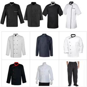 Camicia da cucina uniforme da cucina con giacca a manica corta da uomo personalizzata <span class=keywords><strong>per</strong></span> uso cucina da ristorante e Bar - Product Image 4