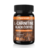 Capsules de café noir à la L-Carnitine SPL OEM, complément alimentaire nutritionnel, métabolisme sain, capsules de café noir à la L-Carnitine