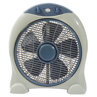 Ventilateur de table électrique gris bleu en plastique 12 pouces avec 3 vitesses, minuterie et fonction de persiennes pour usage domestique, vente en gros
