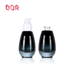 บรรจุภัณฑ์ผลิตภัณฑ์บำรุงผิวหรูหรา ขวดปั๊มเซรั่ม/น้ำมันแก้วแบบกำหนดเอง ขนาด 30 มล. 45 มล. ขวดปั๊มโลชั่นบำรุงผิวกายแบบไล่เฉดสี สำหรับพกพา - Product Image 4