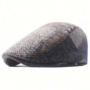 Gorro de Boina Británica para Hombre, Diseño de Tweed, Cálido y Cortavientos para Otoño e Invierno, Gorro de Boina con Visera, Estilo Ivy, para Hombre - Product Image 4