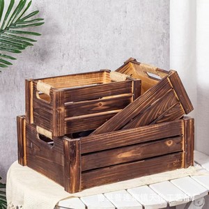 Solid wood storage boxes, miscellaneous items organizers, <b>wooden</b> slats and <b>planks</b>, supermarket shelf display boxes, wedding - Product Image 2