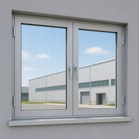 Ventana Abatible de Aluminio de Grado Profesional, Resistente a Huracanes, Aislada Acústicamente, con Doble Acristalamiento y Sellado Impermeable