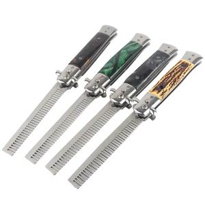 Pliable Peigne En Acier Inoxydable Pratique Formation Papillon Couteau Peigne <span class=keywords><strong>Barbe</strong></span> Moustache Salon De Coiffure Styling Outil - Product Image 3