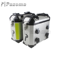Boîte de porte-bagage latéral universel argenté, Pazoma, pour moto, caisse latérale en aluminium 36L, livraison gratuite