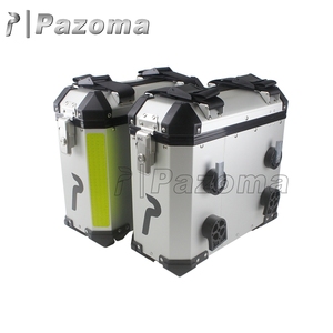 Pazoma Universale Sella Gerla Nastro Bagagli Lato Carrier Case Coppia 36L di Alluminio Del Motociclo Laterale Scatole - Product Image 3