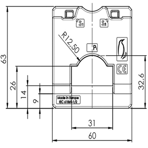 EASKL 31.34 - Trasformatore di corrente a innesto per misurazione di fatturazione per barre di collegamento InLine II (ZHBM) - Product Image 2