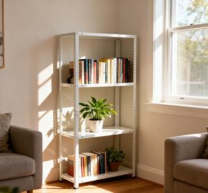 FSC מגולוון 4 Tier 40kg מתכוונן מתכת אחסון מדפי מדפי עבור בית - Product Image 5