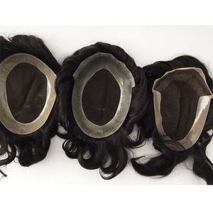 Parrucchino uomo <span class=keywords><strong>capelli</strong></span> umani Australia svizzero pizzo con poly pelle sottile PU <span class=keywords><strong>capelli</strong></span> <span class=keywords><strong>per</strong></span> gli uomini sistema di sostituzione - Product Image 5