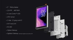 Tuya akıllı ev 5-inch WiFi abd standart merkezi kontrol ekranı Alexa ses paneli dahili Zigbee SigMesh ağ geçidi <span class=keywords><strong>2</strong></span> <span class=keywords><strong>3</strong></span>-Way ABS 10A - Product Image 4