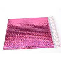 Feuille Métallique Or Rose Logo Personnalisé Enveloppes à Bulles Rembourrées Sacs Postaux Enveloppes à Bulles Poly