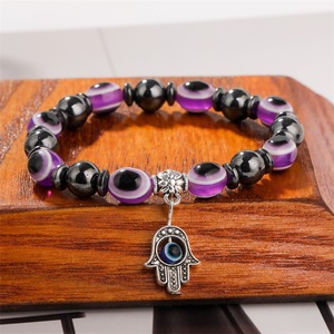 Bracelets œil de diable en pierre naturelle hématite pour hommes et femmes, perles de cristal, Bracelets magnétiques énergétiques - Product Image 5