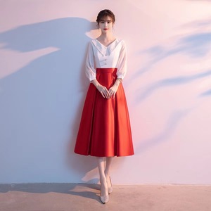 Choir Performance Costume Women College Style Elegant Host Conductor Outfit Stage Performance Evening Gown Coming Of Age - Product Image 4