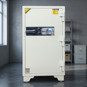 Dual <b>Lock</b> <b>Safe</b> WELKO LX1070 DK White Combination & <b>Key</b> <b>Lock</b> Stainless Steel Fireproof Home <b>Safe</b> - Product Image 3