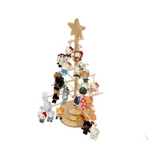 Wooden Christmas <b>Tree</b> Display Rack For Plush Dolls Floor Standing Customizable Storage <b>Stand</b> <b>Tree</b> Shape Bamboo Material - Product Image 5