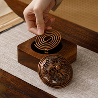 Boîte à encens carrée en bambou faite à la main avec couvercle en cuivre gravé au laser, origine Jiangxi, article cadeau et artisanal